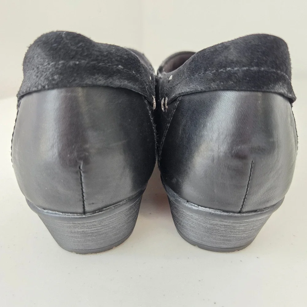 Cobb Hill by New Balance Womens Black Leather Pleated Slip On Pumps 9W CBW07BK